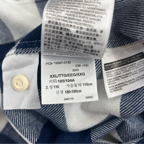 Levis Multicolor Plaid The Worker Relaxed Fit Long Sleeve Button Up Mens Sz XXL - Picture 7 of 10